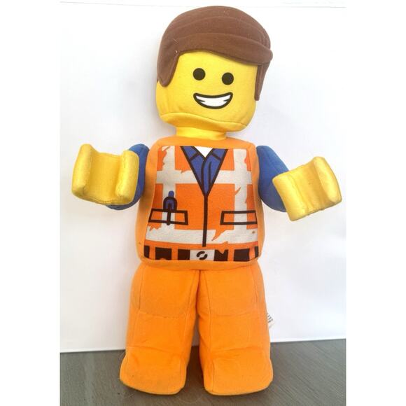 LEGO Movie Emmet Plush 12” Minifigure Stuffed Toy Construction Worker Doll - Picture 1 of 2